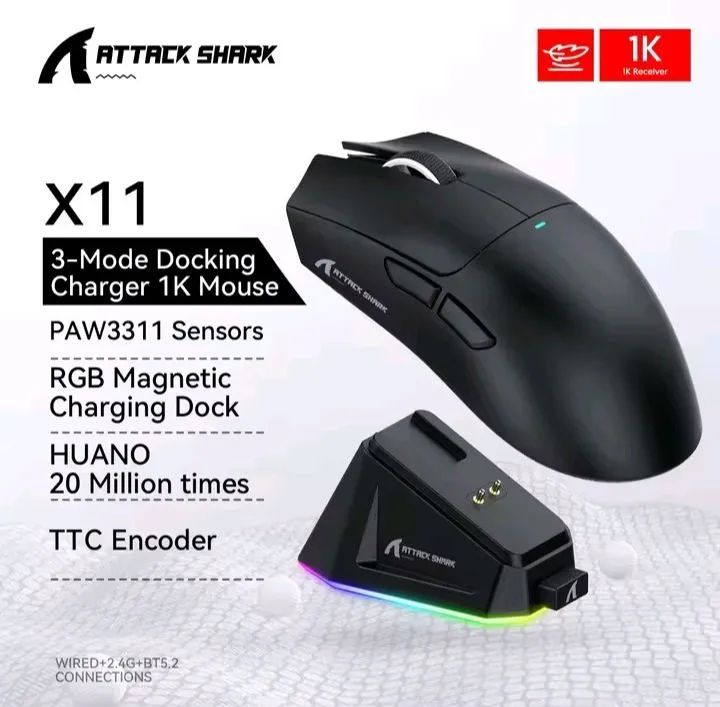 MOUSE GAMER ATTACK SHARK X11 WIRELESS