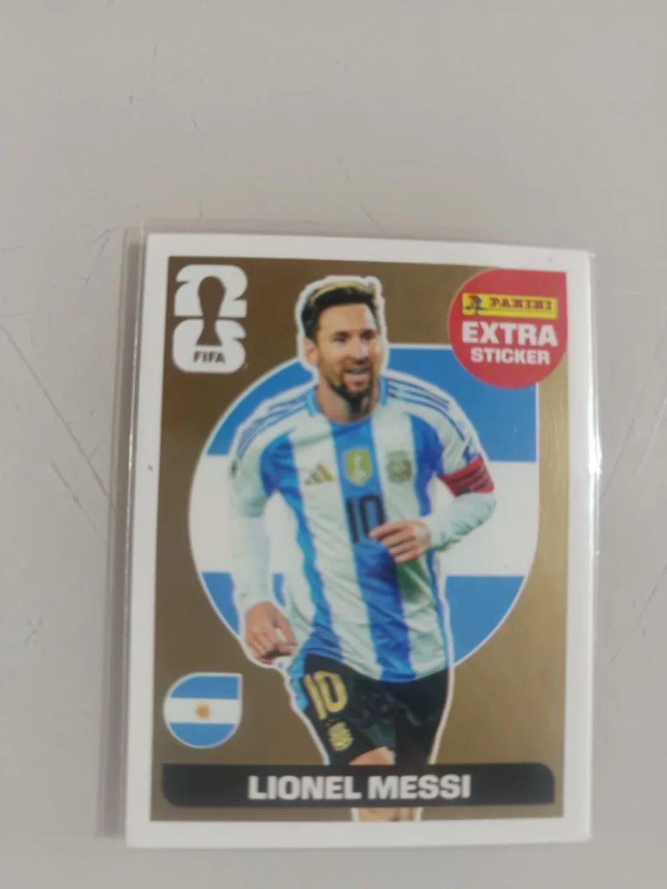 Figurinha Messi dourado original