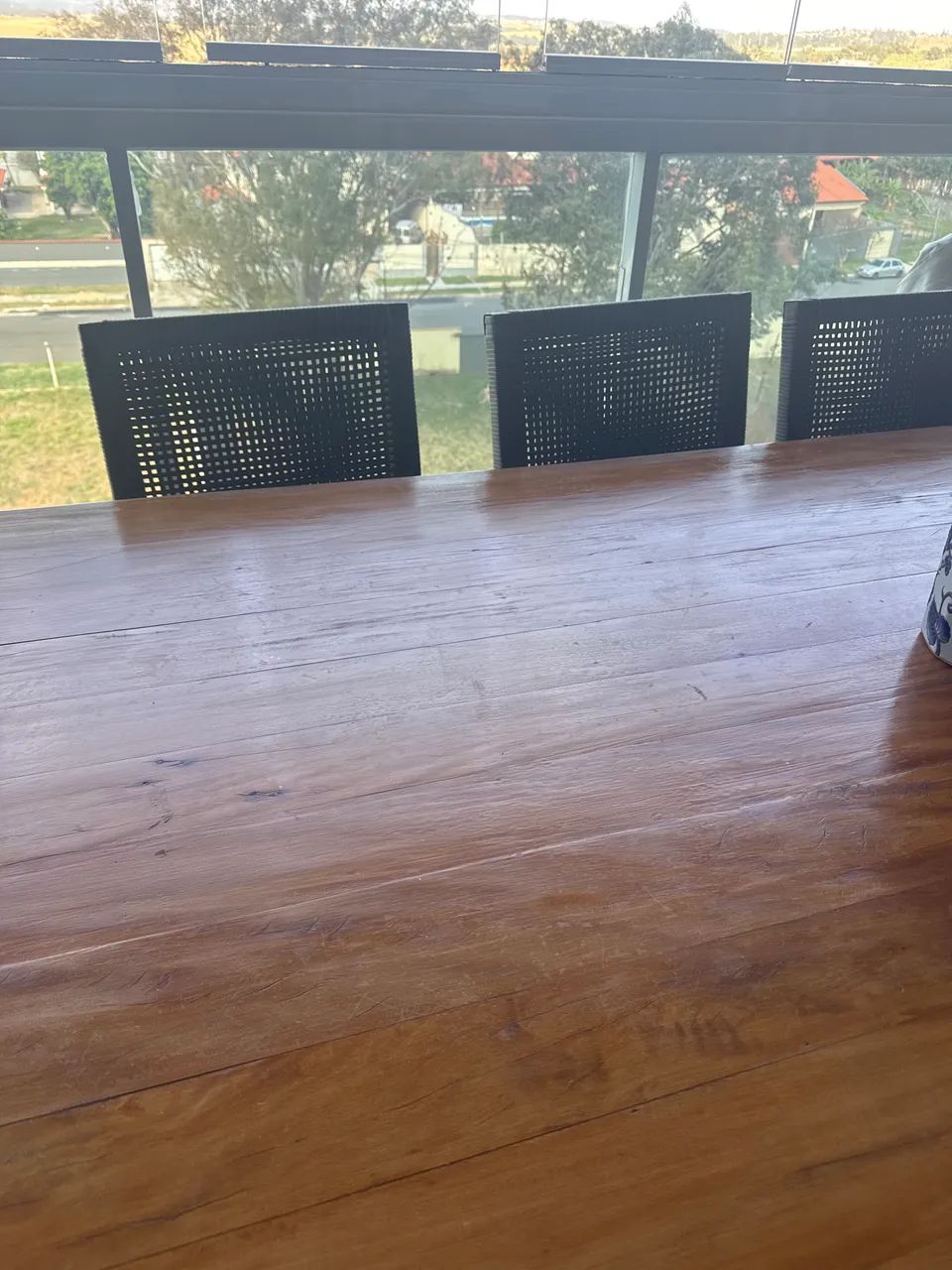 Mesa madeira maciça Villa Rattan 8 lugares  - Foto 4