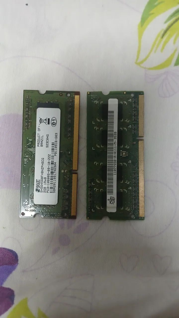 Memória ram ddr3 2gb pra notebook 