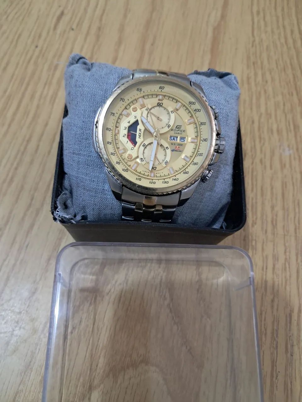 Relógio Casio Edifice Ef-558d-7avudf  Cronógrafo série ouro 