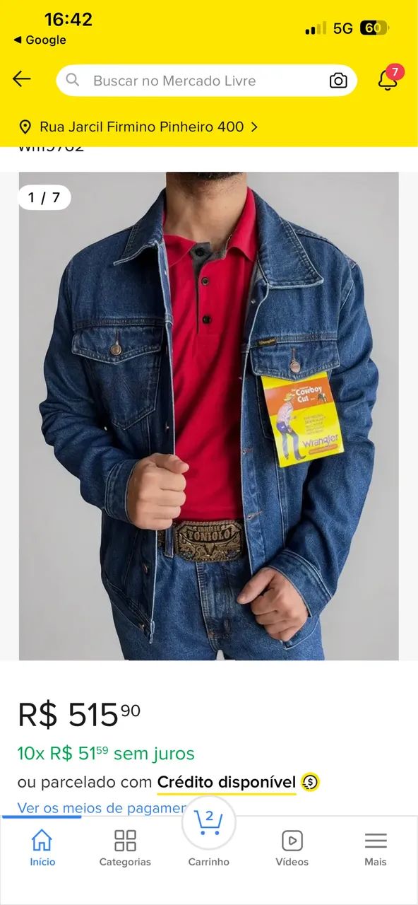 Jaqueta Jeans Wangler GG