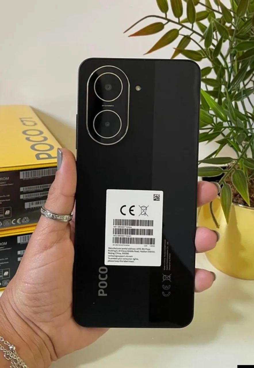 Celular POCO C71 64GB Preto Smartphone Xiaomi com preço acessível