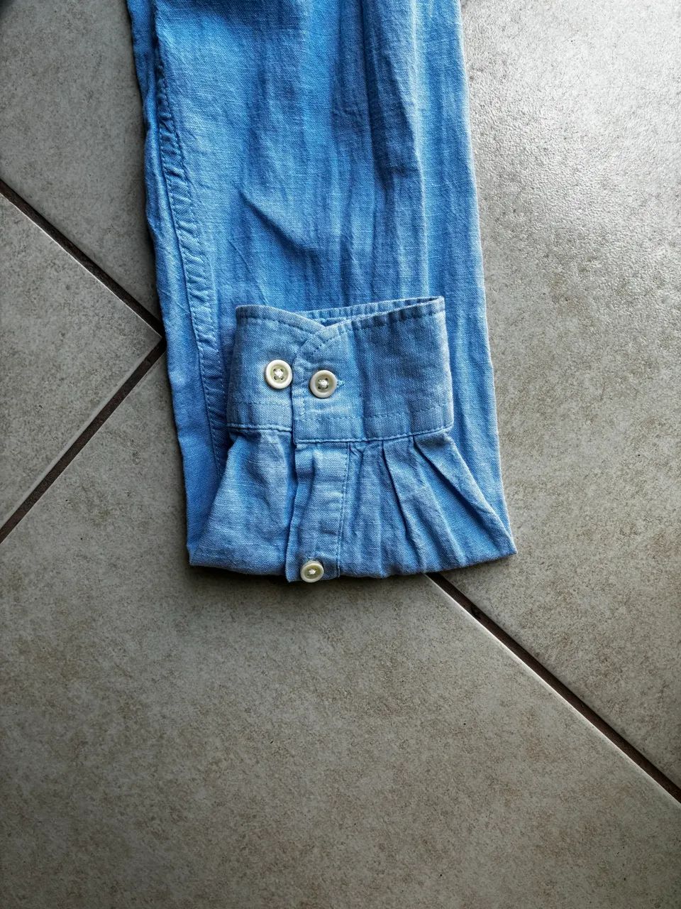 LINHO: camisa social azul P (Marfinno) - Foto 4