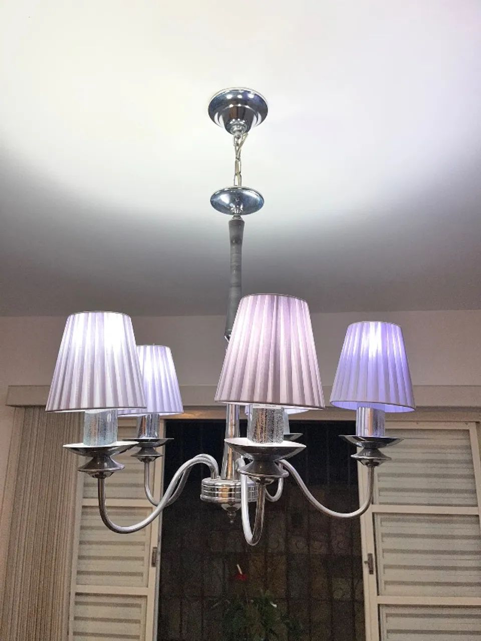 Lustre Pendente Cromado 5 Braços - Elegância e Sofisticação - Foto 2