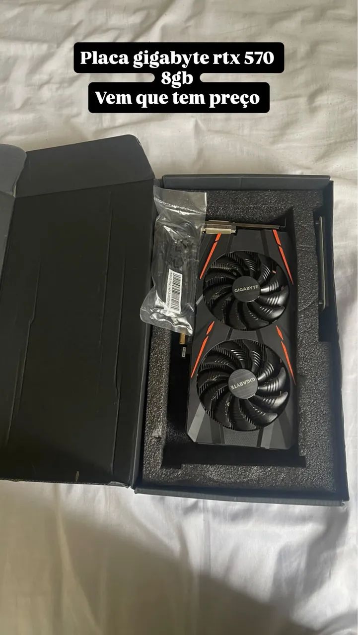 PLACA DE VÍDEOGIGABYTE rtx 570 8gb