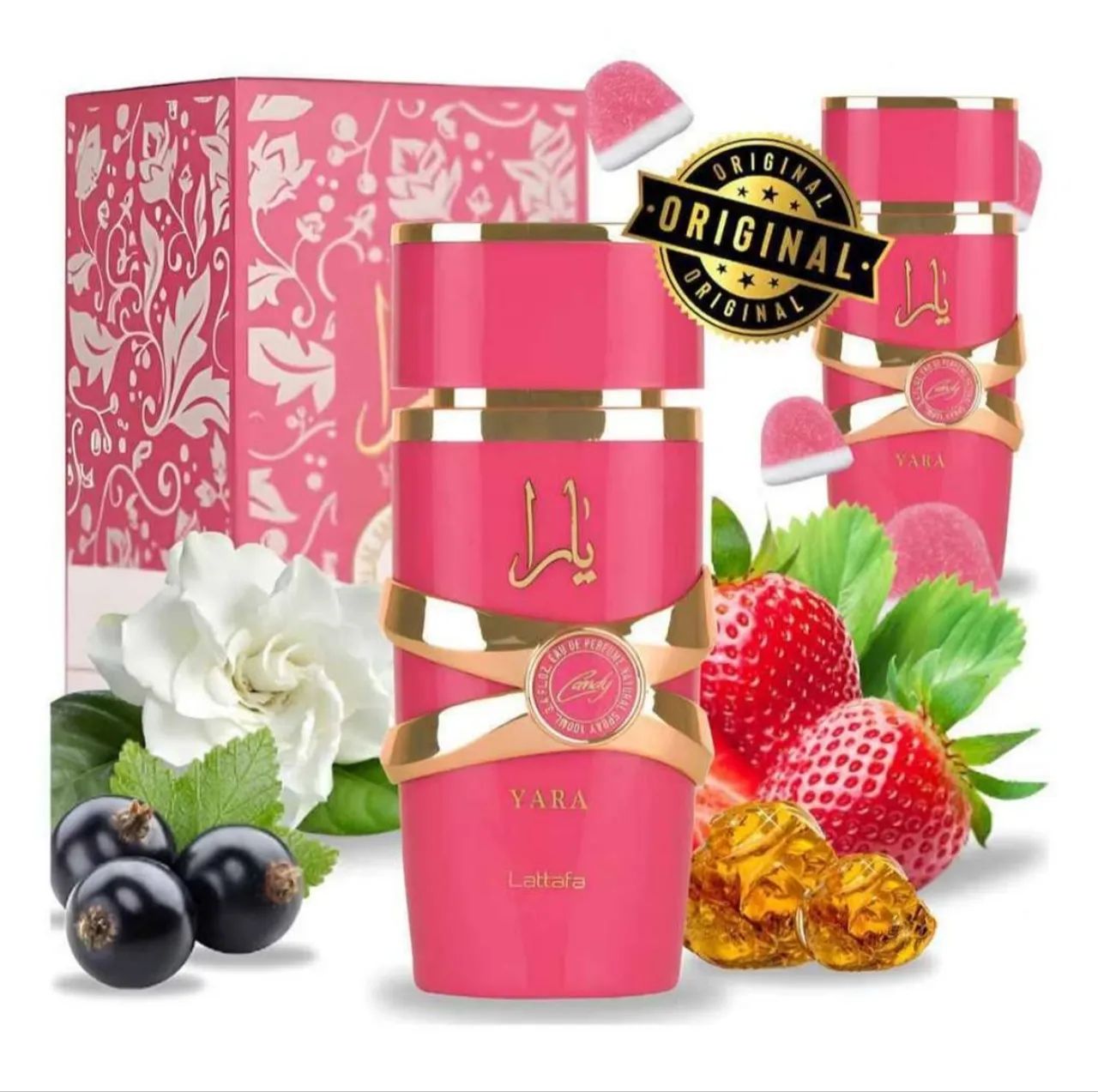 Perfume Árabe Yara Lattafa Candy Perfume Doce de 100ml - Foto 3