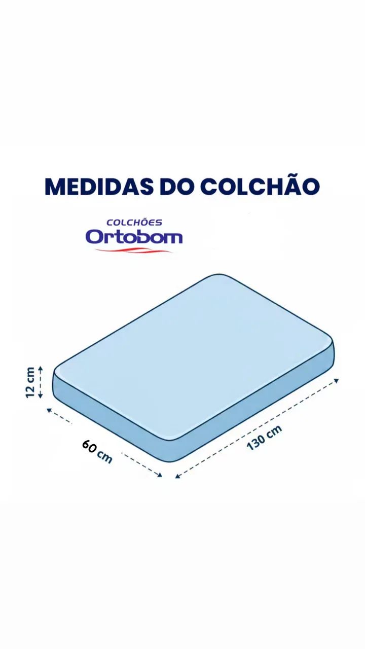 Colchão ortobom para berço 130x60cm