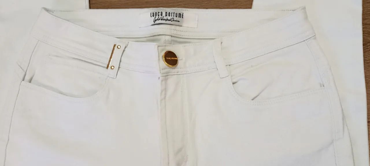 Calça jeans Lança Perfume Branca Original  N. 42 - Foto 3