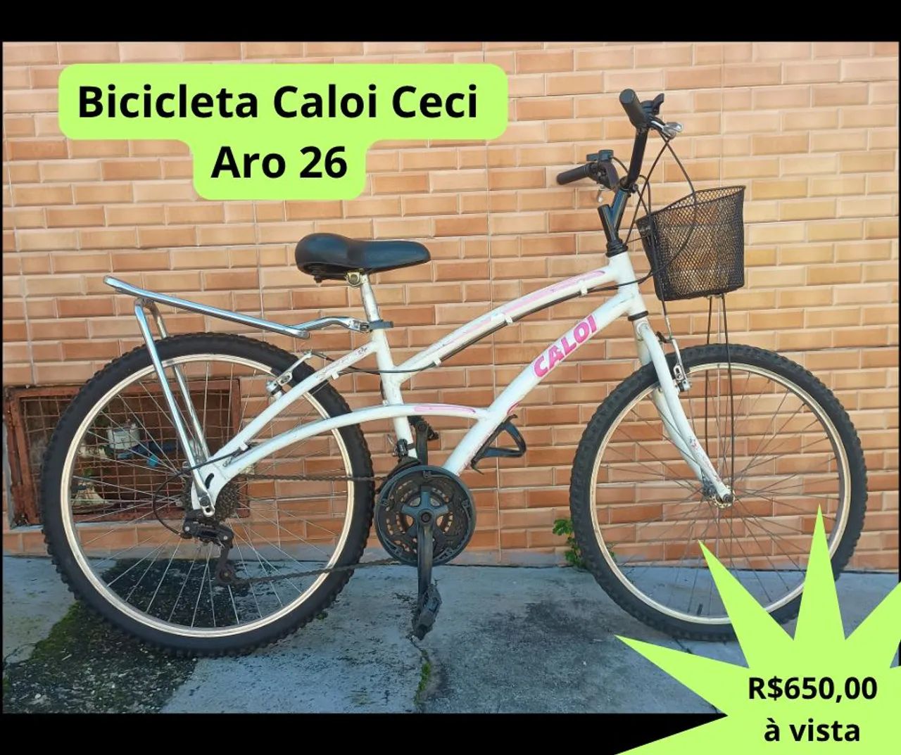 Bicicleta Caloi Ceci Aro 26 