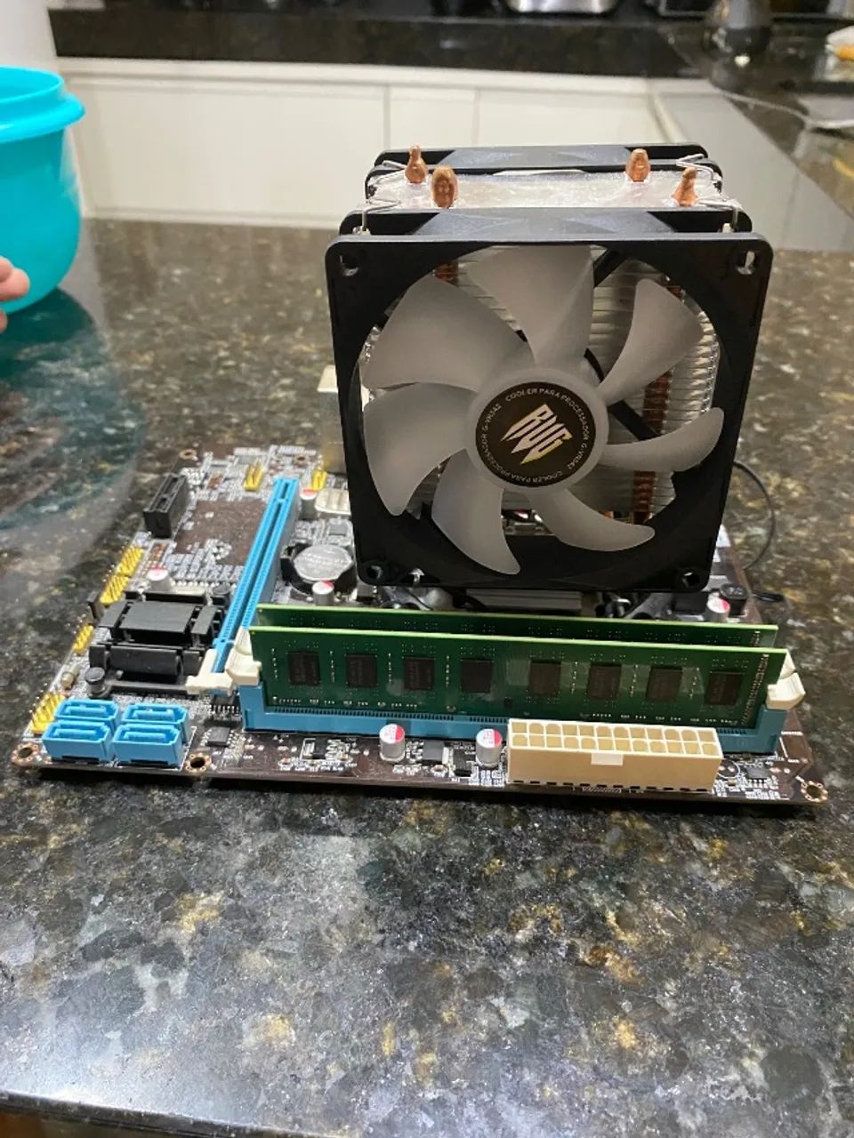 kit placa mãe lga 1155 i5 3470 16gb ram - Foto 5