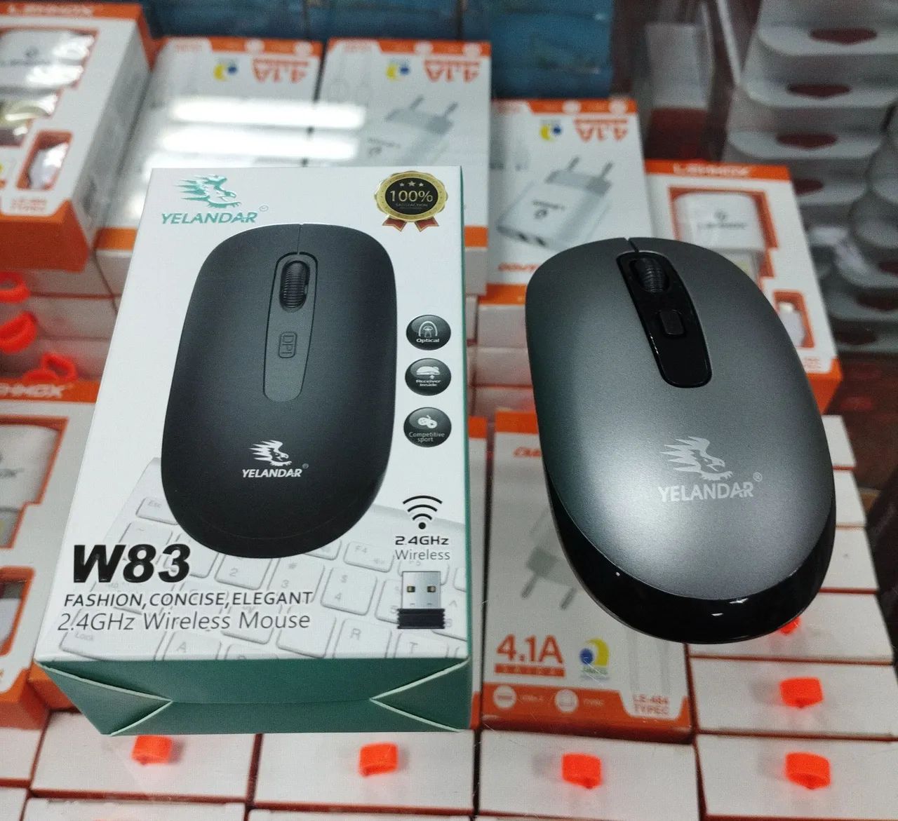 Mouse sem fio ergonomico W83 2.4Ghz - Foto 4