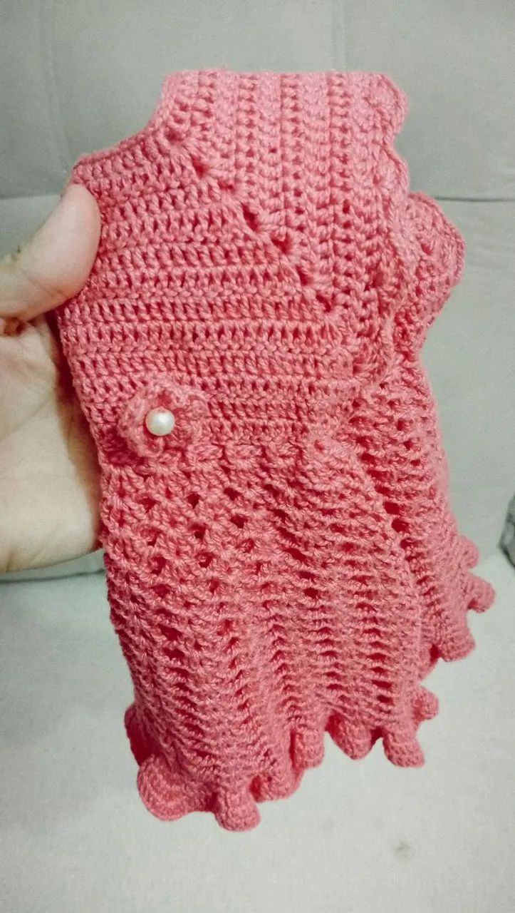 Vestido infantil em crochê  - Foto 3
