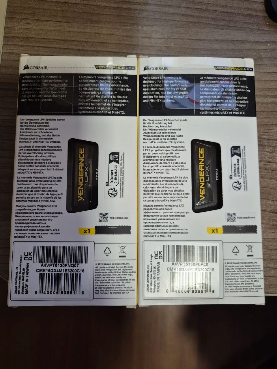 2x16GB RAM DDR4 3200MHz Corsair Vengeance LPX