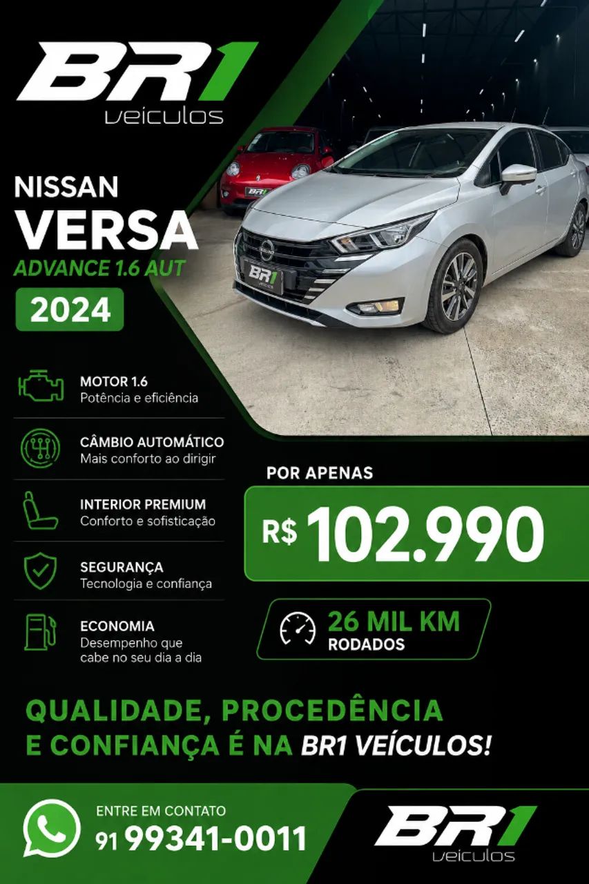 Nissan Versa VERSA Advance 1.6 16V Flex Aut. 2024
