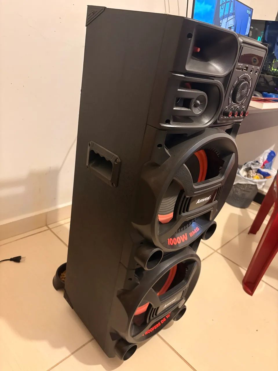 CAIXA DE SOM AMVOX 1000w RMS USADA  - Foto 2