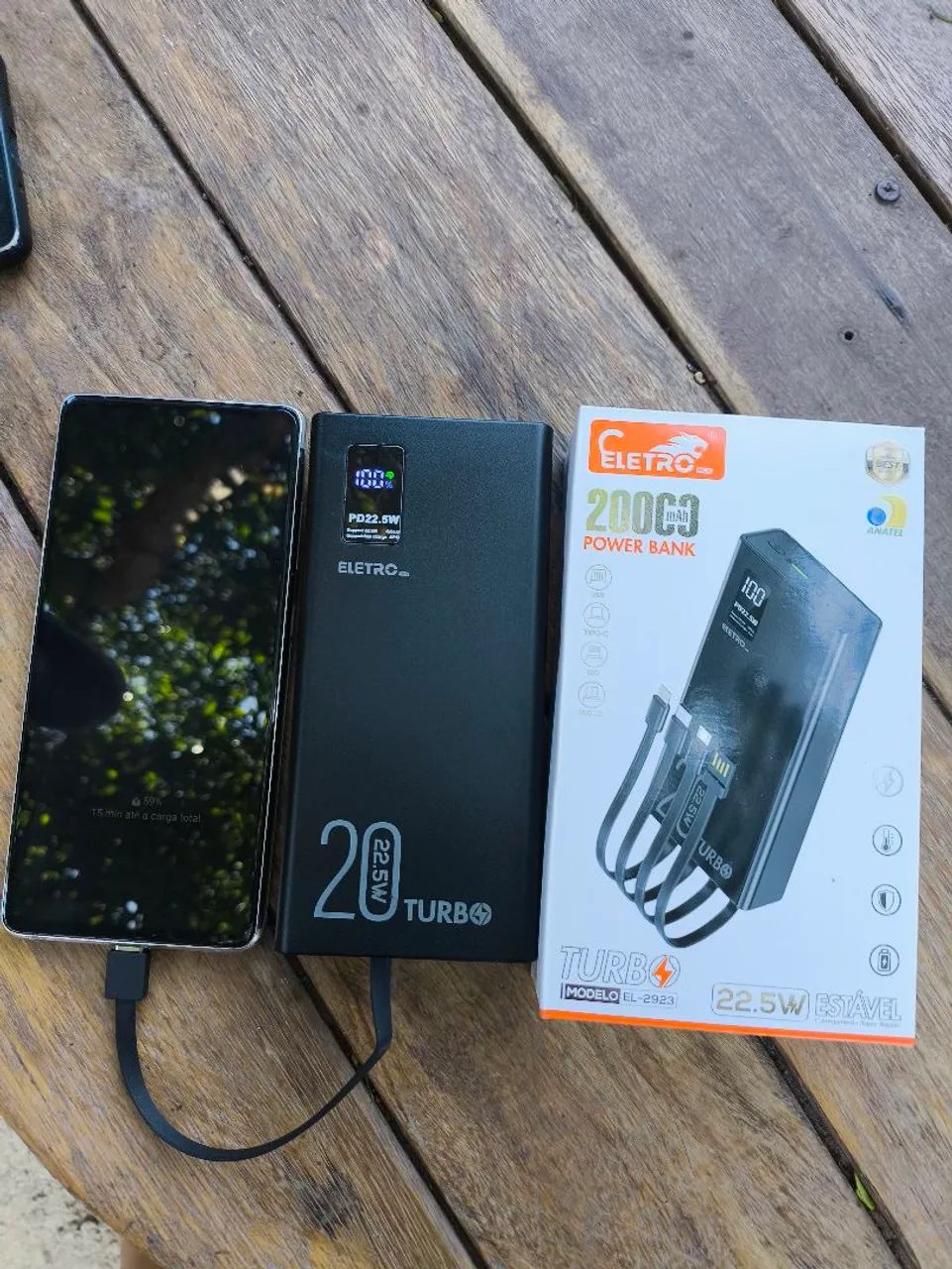 Entrega grátis. Power bank- EletroMex 20.000mah - Foto 2