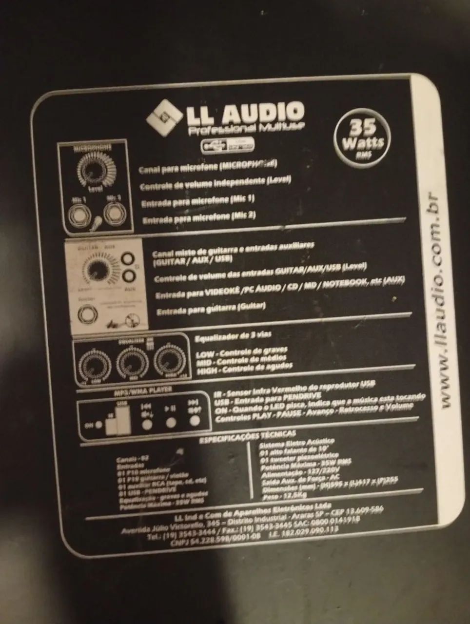 Caixa amplificadora ll áudio ll140 - Foto 2