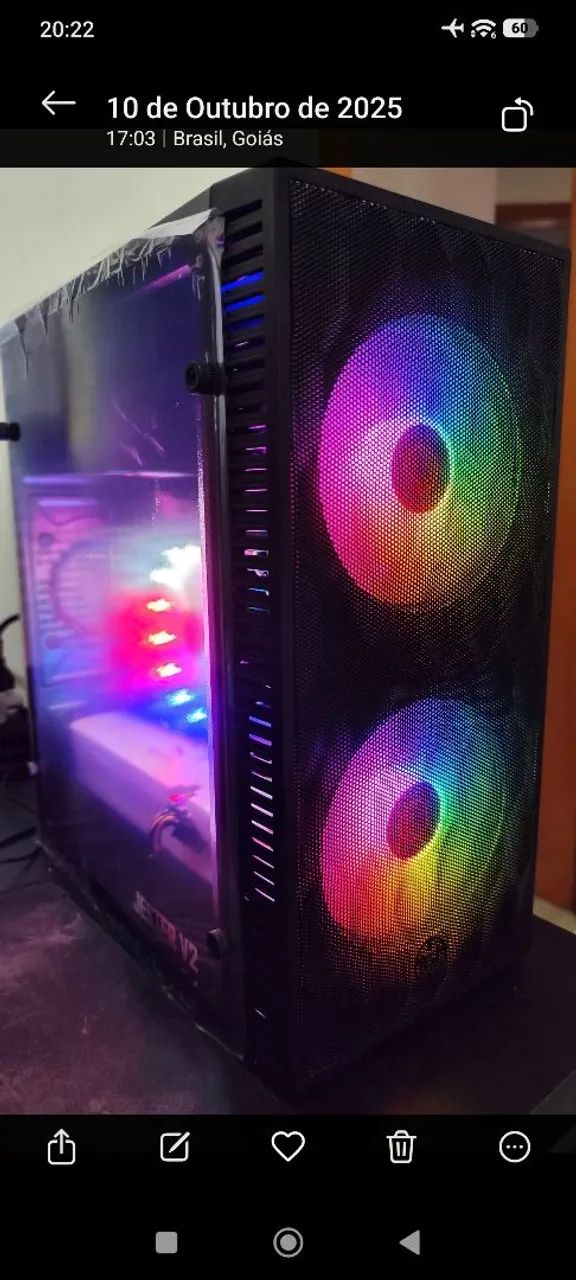 PC Gamer Xeon 2630 v4 DDR4 16 GB RX 580 8 GB SSD 256 GB FONTE PFC ATIVO 80 PLUS - Foto 3