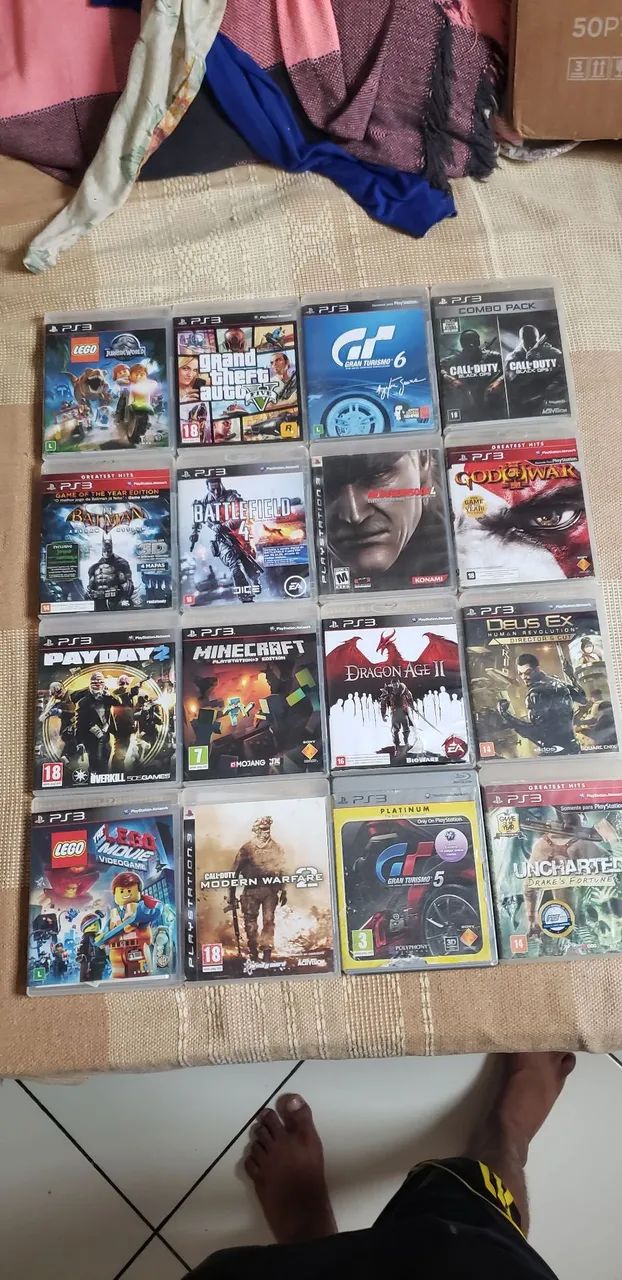 Lote com 16 jogos de ps3 