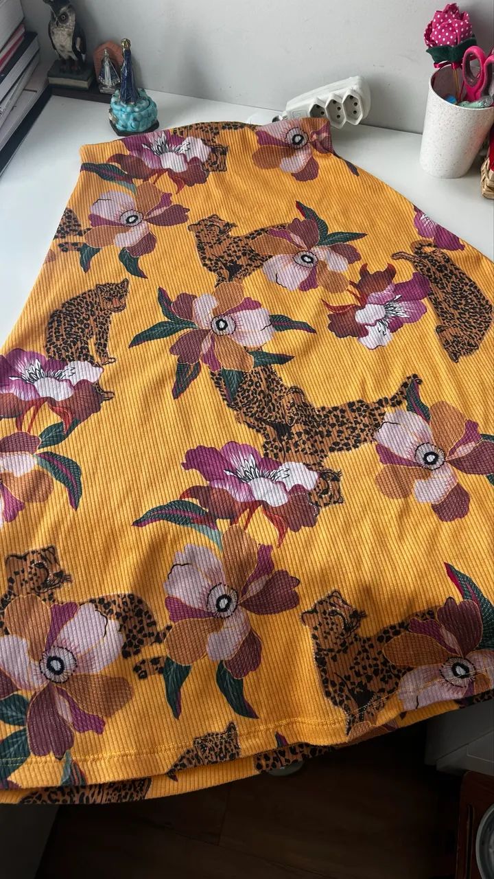 Saia mídi estampada - Foto 3