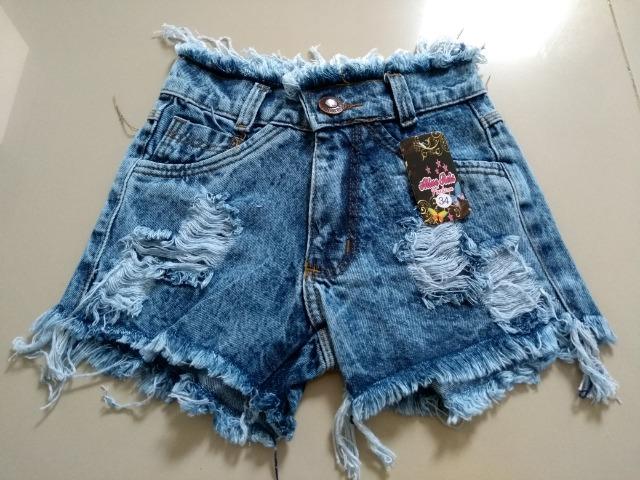 Short Jeans Feminino Alicia com elastano, numeração 36, 38, 40, 42 e 44 - Foto 4