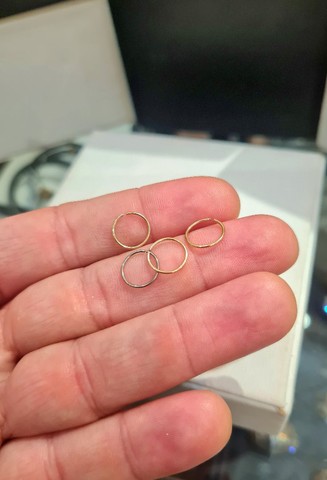 Piercing p/ Nariz Argolinha Ouro - Foto 2