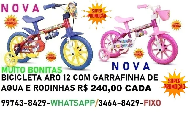 Triciclo Promoção Motoca Bicicleta Infantil Masculina Nathor no