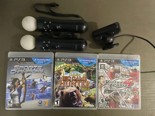 Kit PS Move - Bastão + Câmera + Jogo Sports Champions