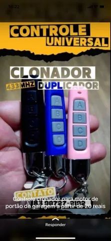 Controle para motor de portão de garagem cor rosa, azul e preto entregamos codificado - Foto 3