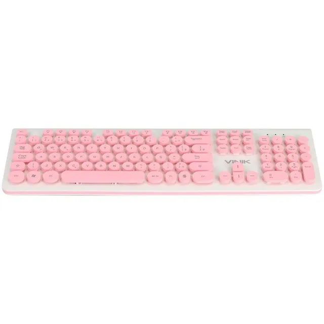 Teclado Multimídia Vinik Dynamic Circle Pink - WZetta - Foto 4