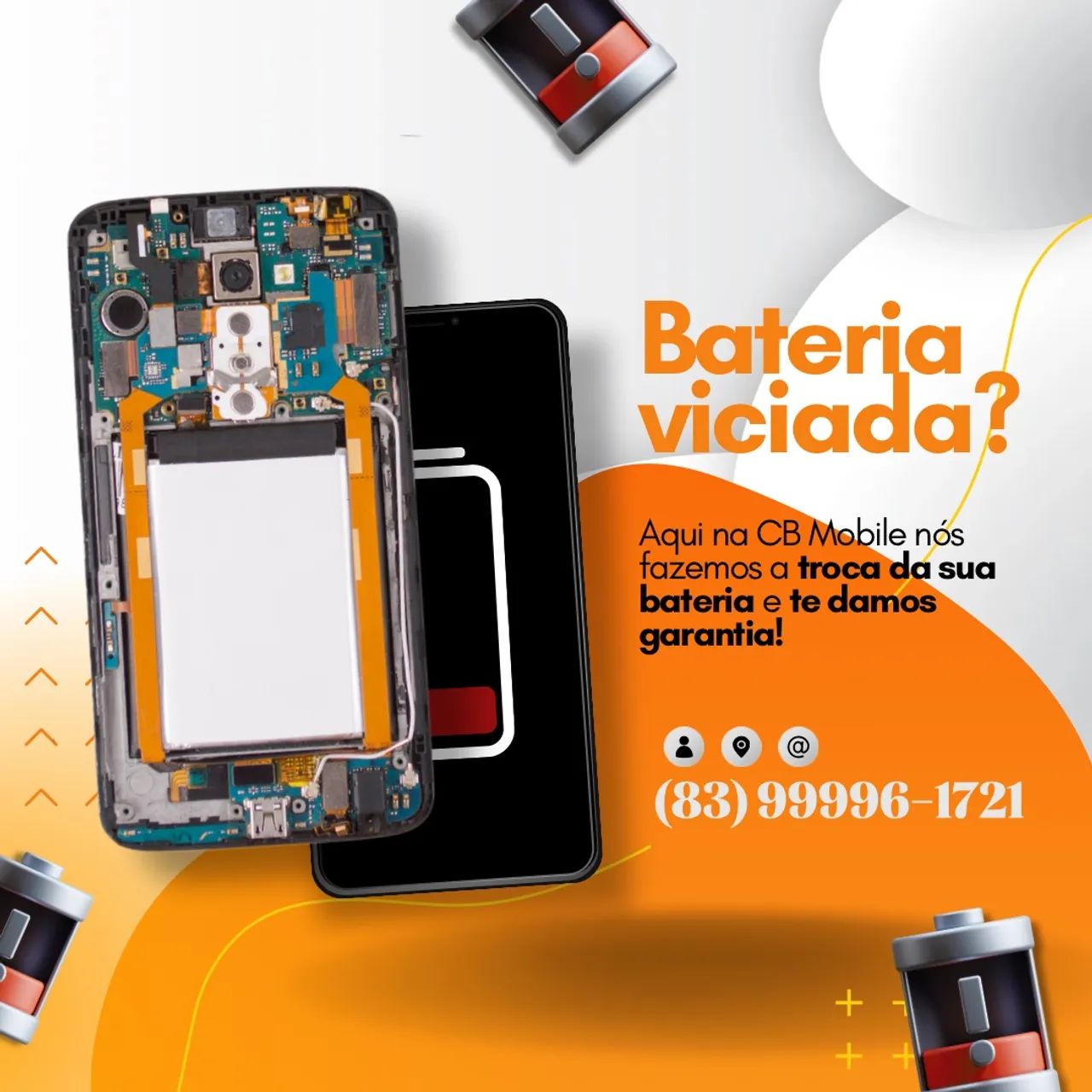 Celular Tela Tampa Traseira Bateia aumento Saúde Face ID  Assistencia - Foto 3