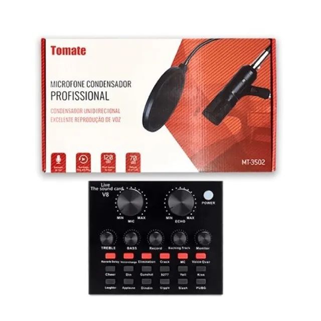 Microfone Profissional Condensador Mt-3502 Tomate 120db - Foto 3