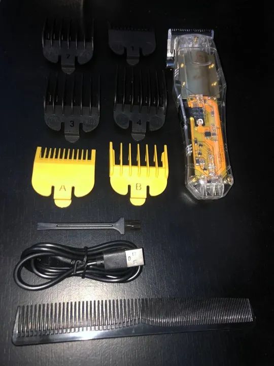 Máquina de Corte Profissional Kemei Sem Fio Lançamento - Foto 3