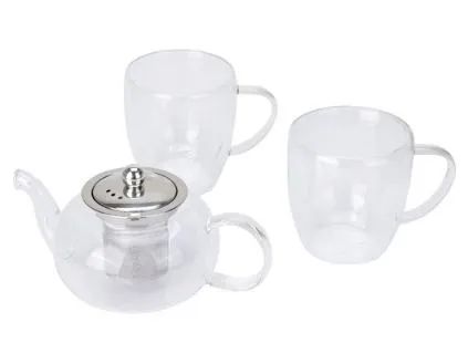 NOVO - Conjunto de Chá Double Bule 600 ml e Xícara 2 peças - La Cuisine - Foto 4