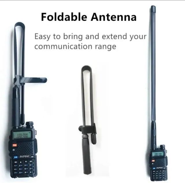 Antena dupla 134-166/400-520MHz do Walkie Talkie da faixa - Foto 3