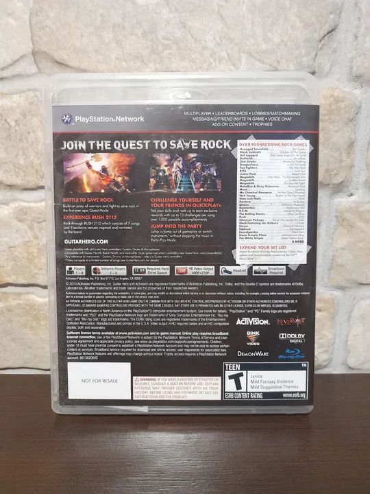 Jogo Guitar Hero: Warriors Of Rock (Sem Manual/Encarte) de PS3 - Foto 3