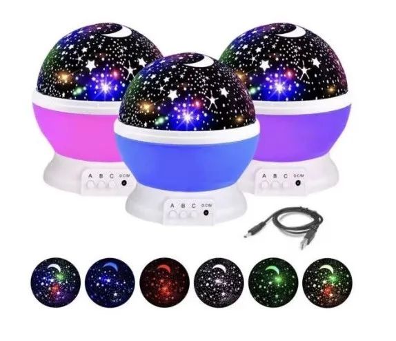 Luminária Projetor Estrela Galáxia para Quarto