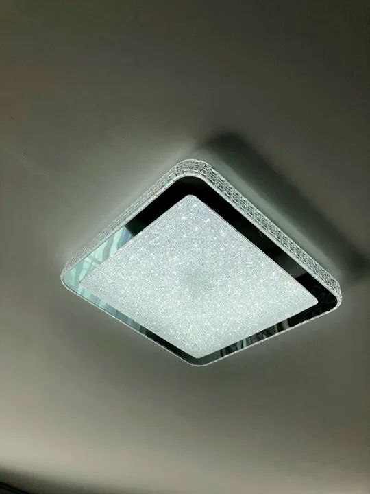 Plafon Sobrepor Led Gemini Acrílico Cristal 40x40