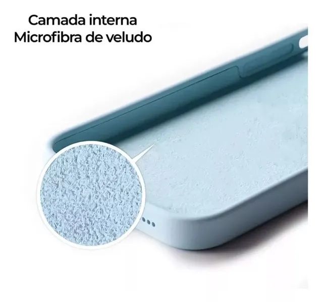 Capa iPhone 14 Pro Max Em Silicone Com Interior Aveludado - Preto - Foto 3