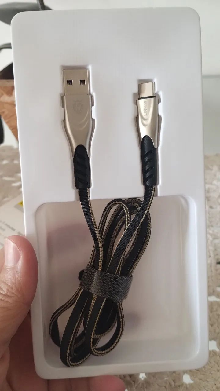 Cabo USB Tipo C LEHMOX LE-238 - Carregamento Rápido 5.0A - Foto 3