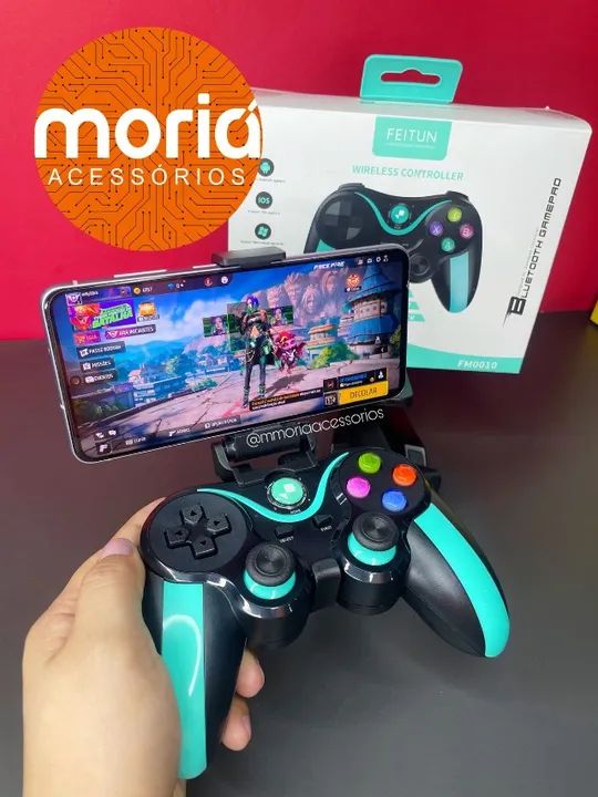 Controle Joystick Para Celular Bluetooth Game PC Android Ios FM-0010 - Foto 4