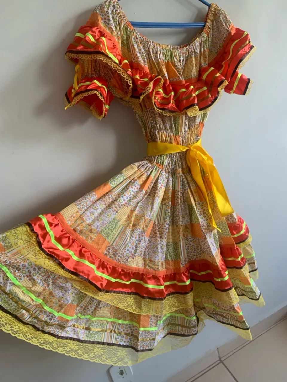 Vestido festa junina / caipira adulto TAM G - Foto 5