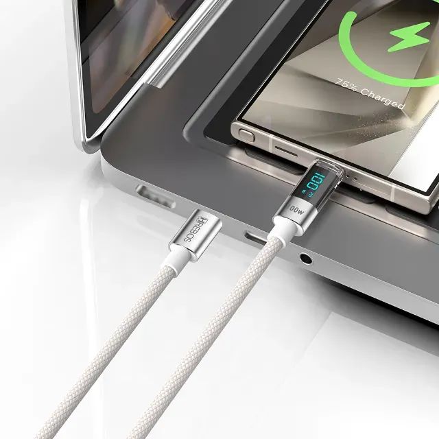 Cabo Cel Hrebos CB-371C USB-C para USB-C 1m 3.1A 100W - WZetta - Foto 4