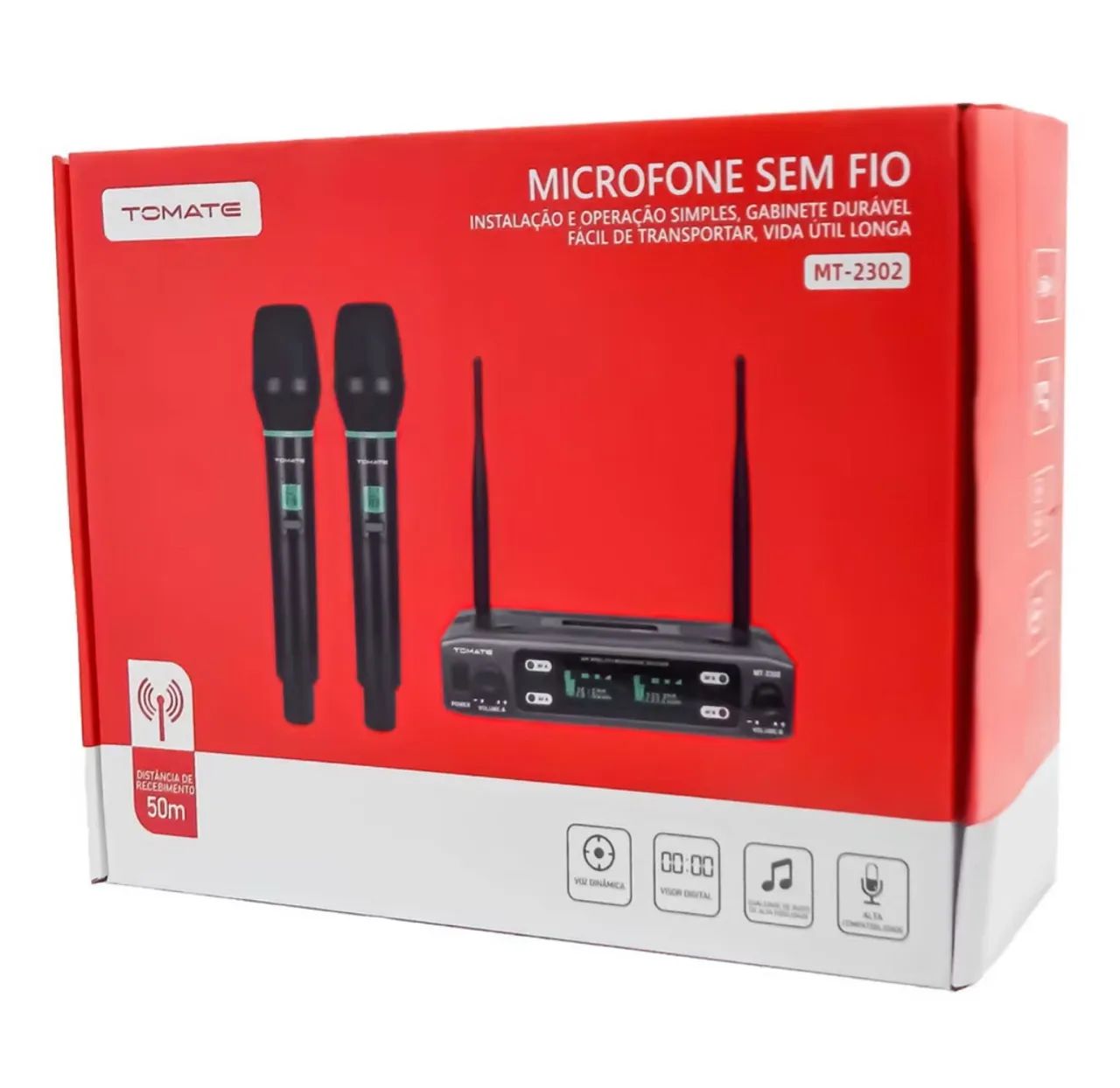Microfone Sem Fio Tomate MT-2302