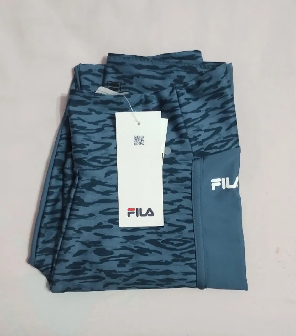 Calça Legging Feminina Fila Line - Azul Estampado - Tamanho M (NOVO) - Foto 6
