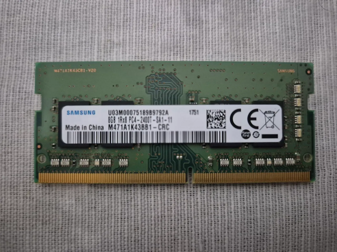 Memória RAM Samsung 8GB DDR4 para Notebook