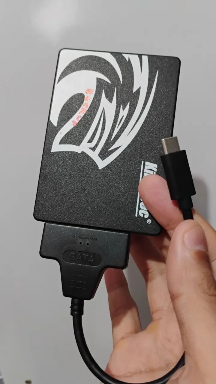 Cabo adaptador SATA para USB Tipo C - SSD / HD Notebook - Novo - Foto 4