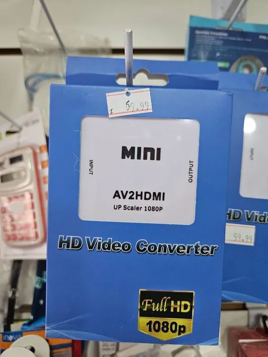 Mini Conversor de Vídeo AV para HDMI 1080P