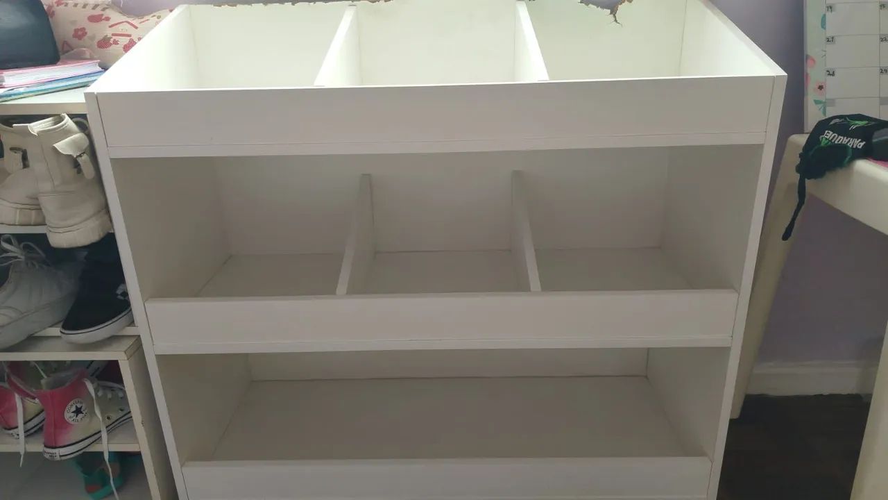 Estante Infantil Branca com Compartimentos - Foto 3